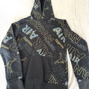 Jordan Black and Yellow Graphic Hoodie
